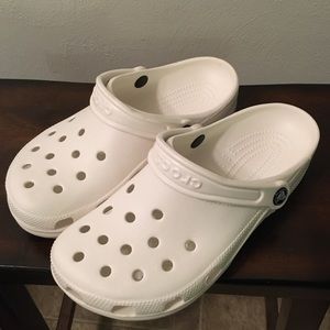 White Classic Crocs